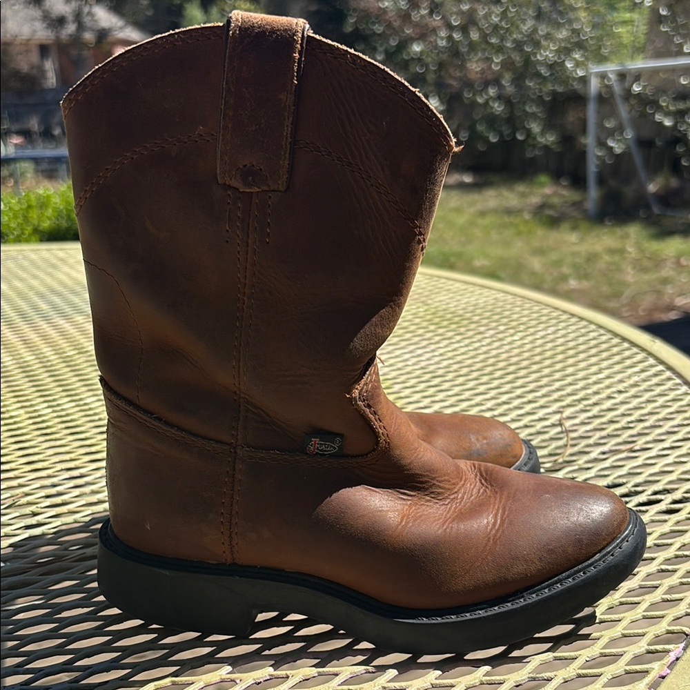 Children’s Justin Brown Leather cowboy Boots